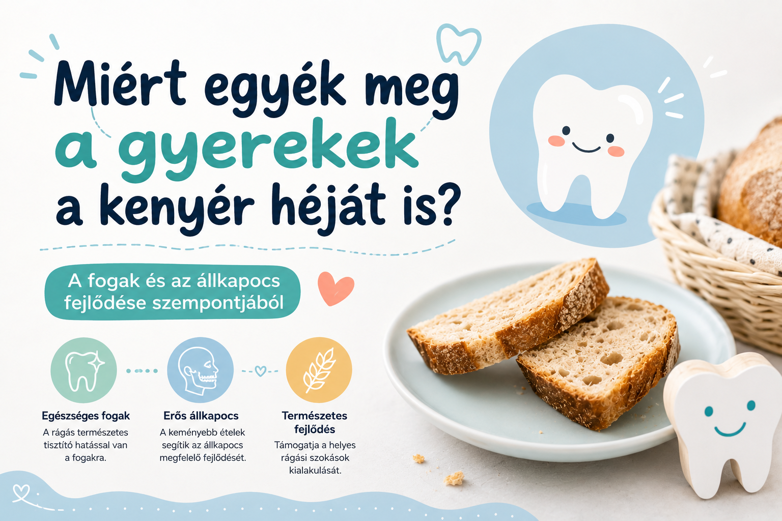 Miért egyék meg a gyerekek a kenyér héját is? – A fogak és az állkapocs fejlődése szempontjából